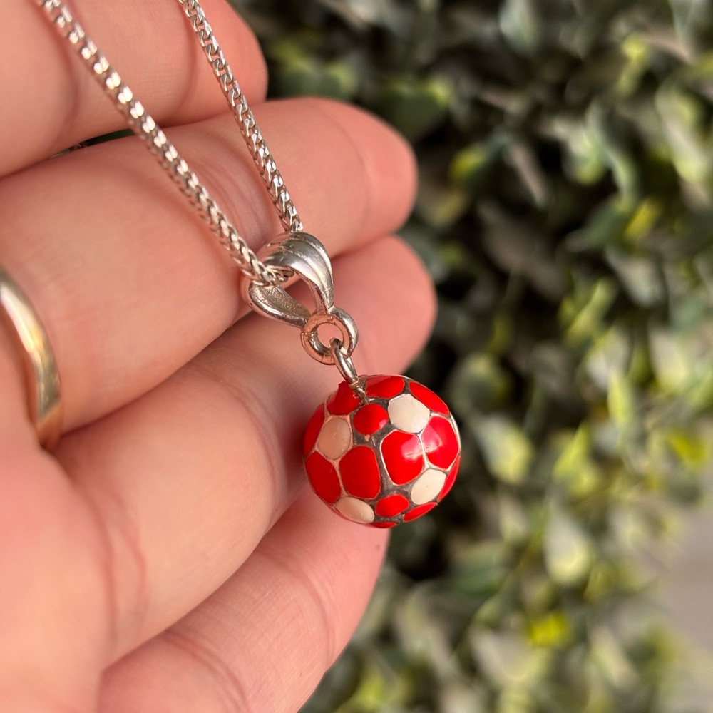 ⚽️925 Sterling silver Soccer Ball Pendant Necklace/ collar de palta 925
